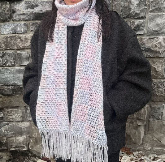 Blush Check Scarf