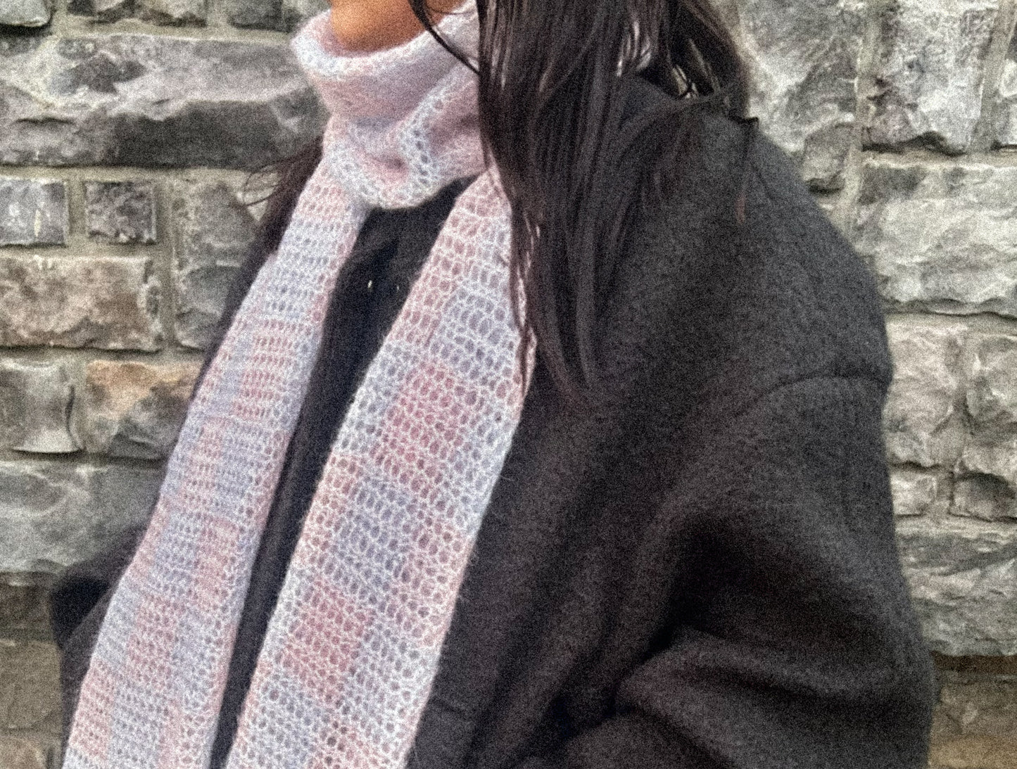 Blush Check Scarf