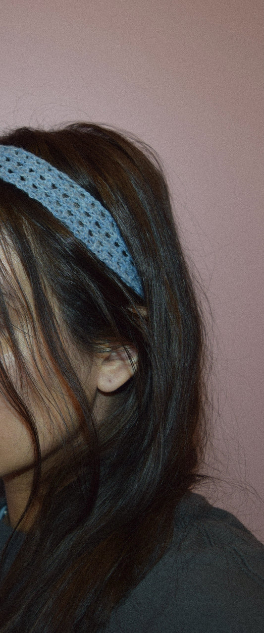 70s-Inspired Blue Headband (Dusky Blue)