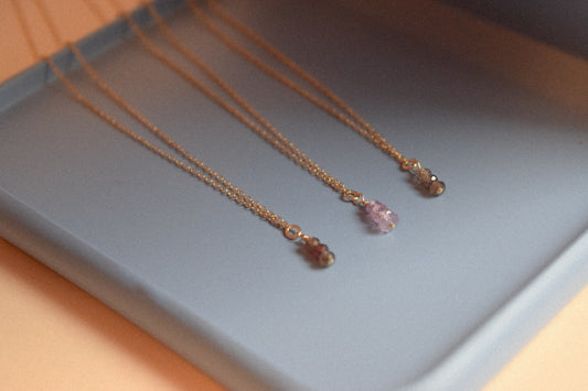 Sapphire Glow Necklace (Blush)