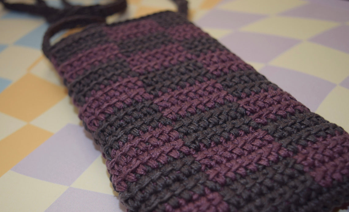 Checkered Phone Crossbody Bag