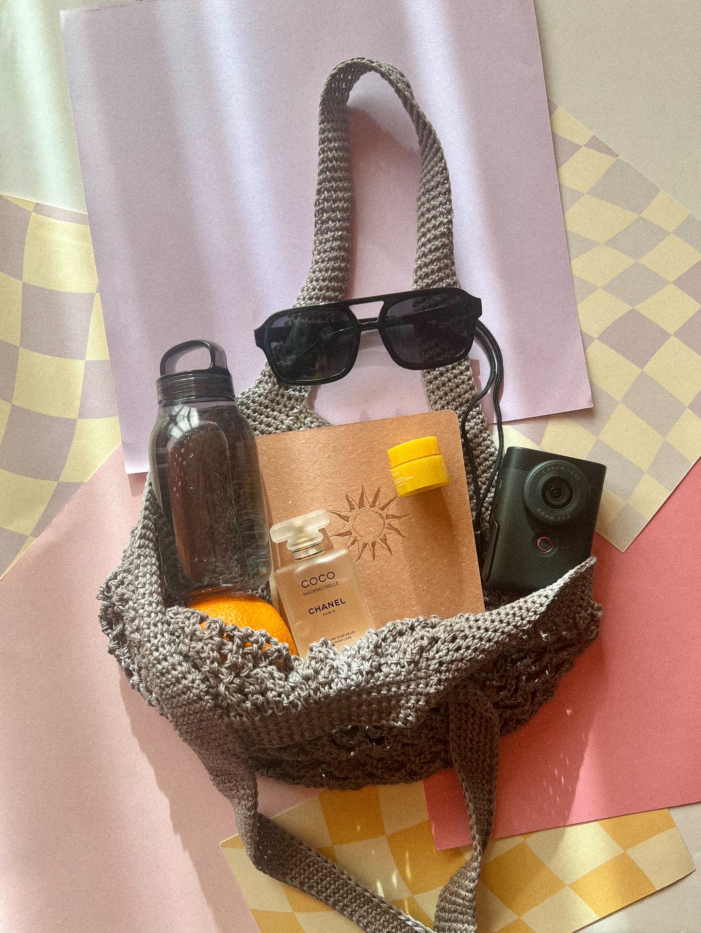 Mini Market Bag (Light Grey)