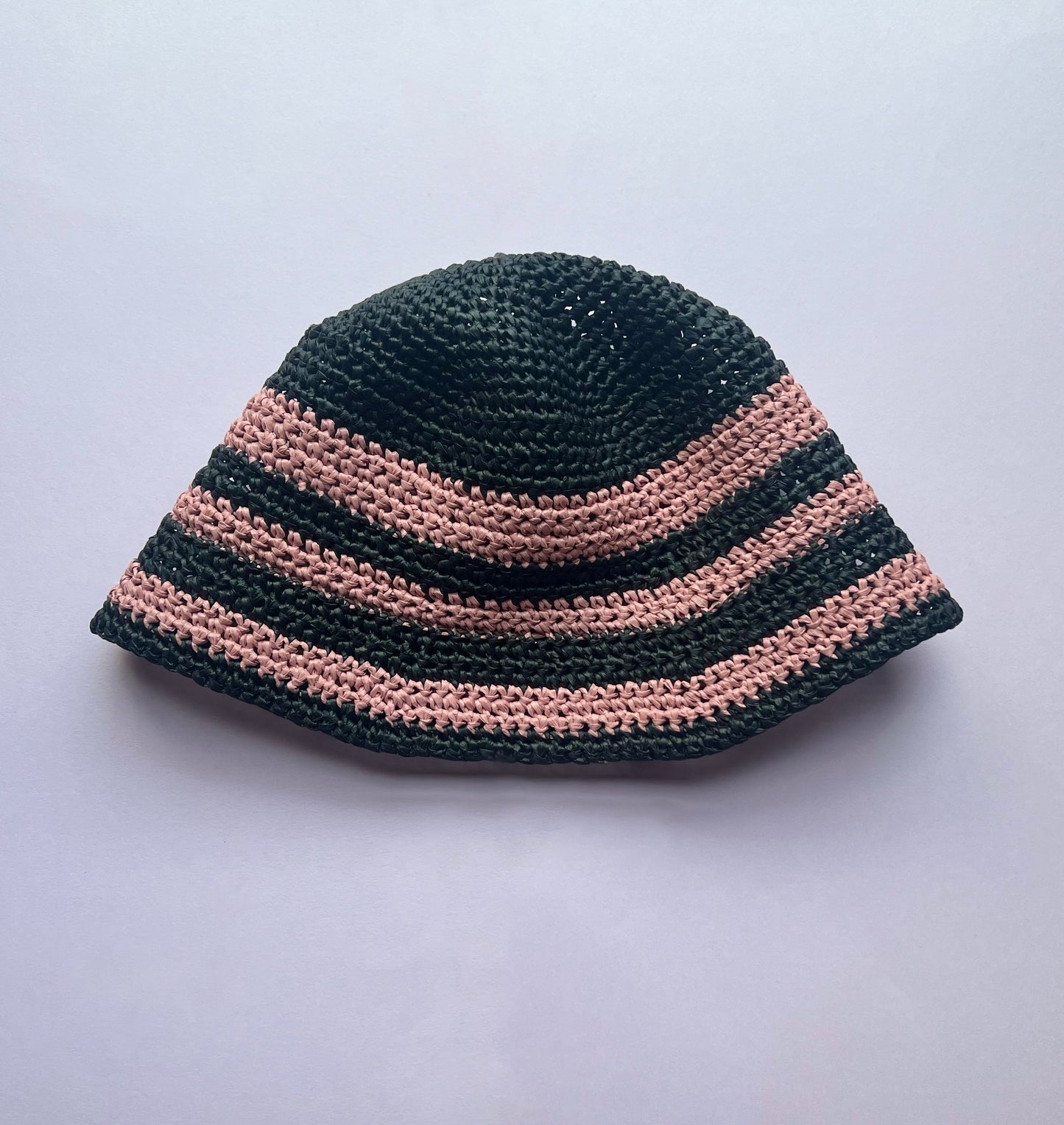 Classic Stripe Raffia Bucket Hat