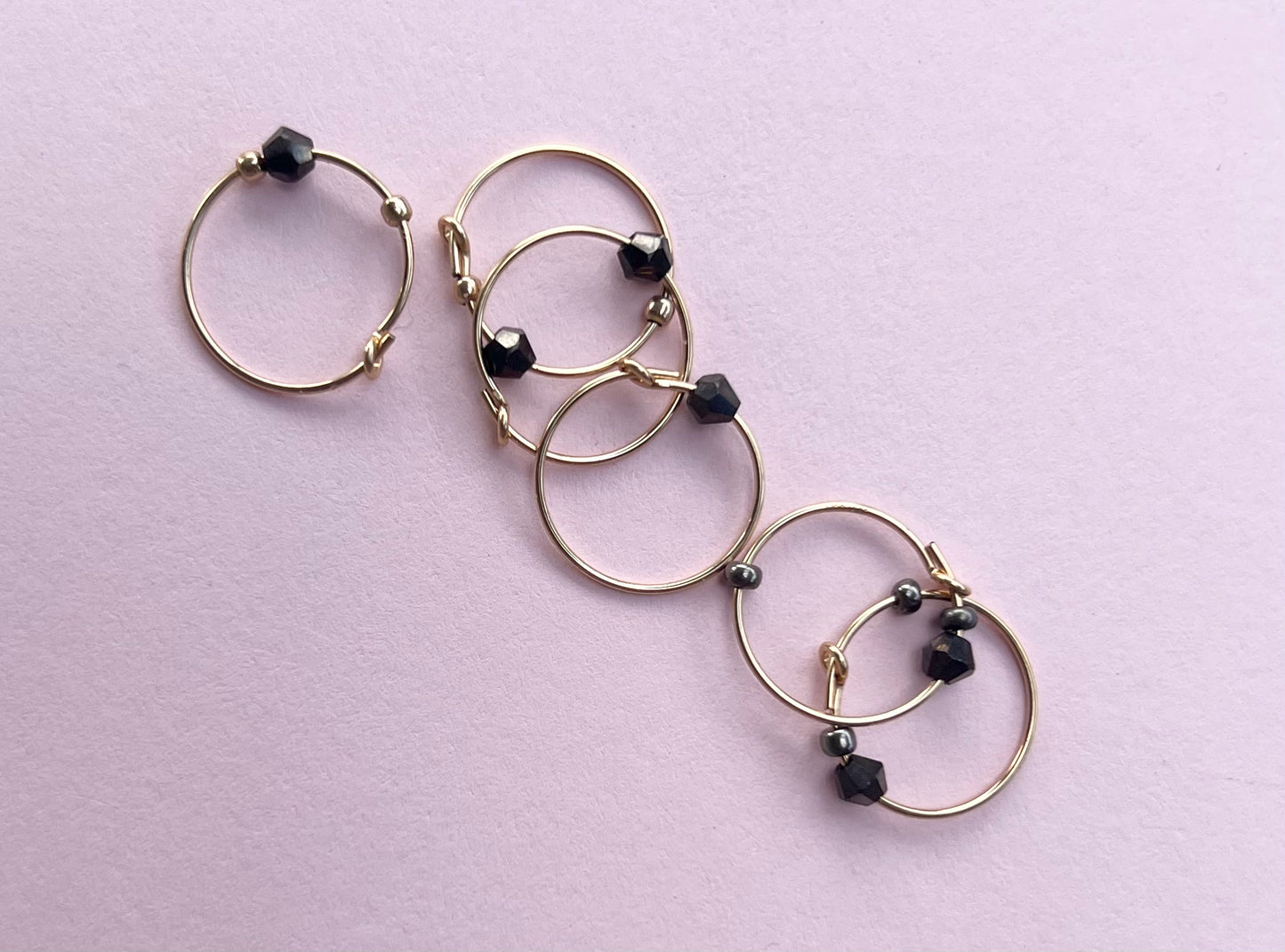 Hematite Hoops