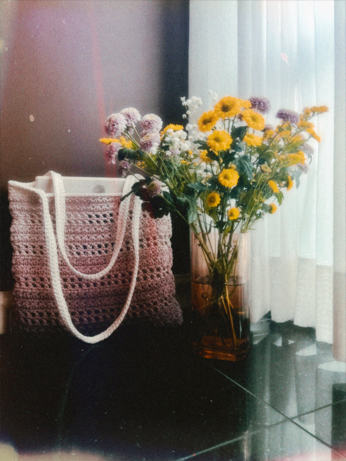 Ombré Crochet Book Bag