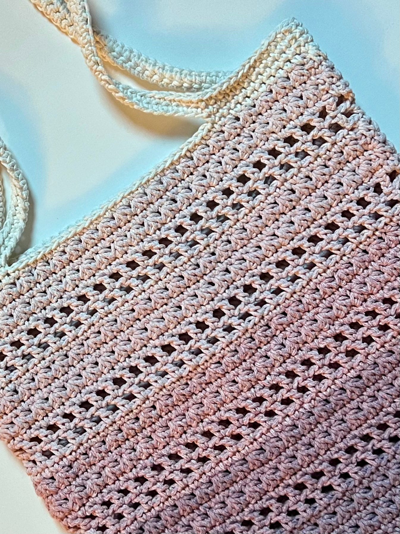 Ombré Crochet Book Bag