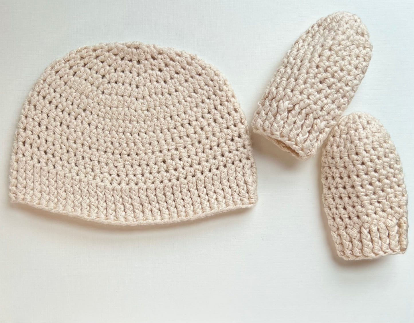 Organic Baby Hat & Mitts