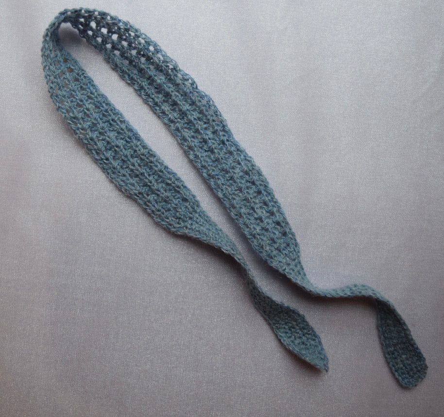 70s-inspired blue headband (dusky blue)