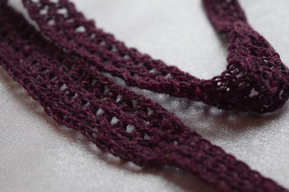 70s-inspired headband (plum)