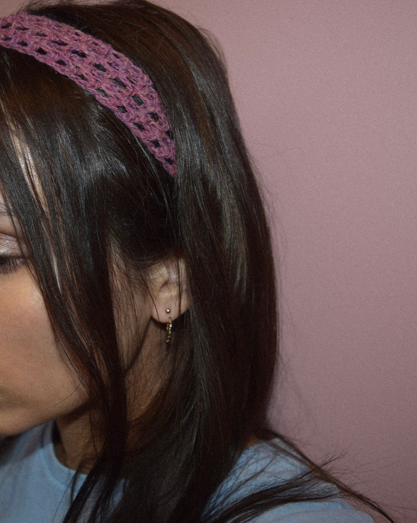 70s-inspired headband (berry pink)