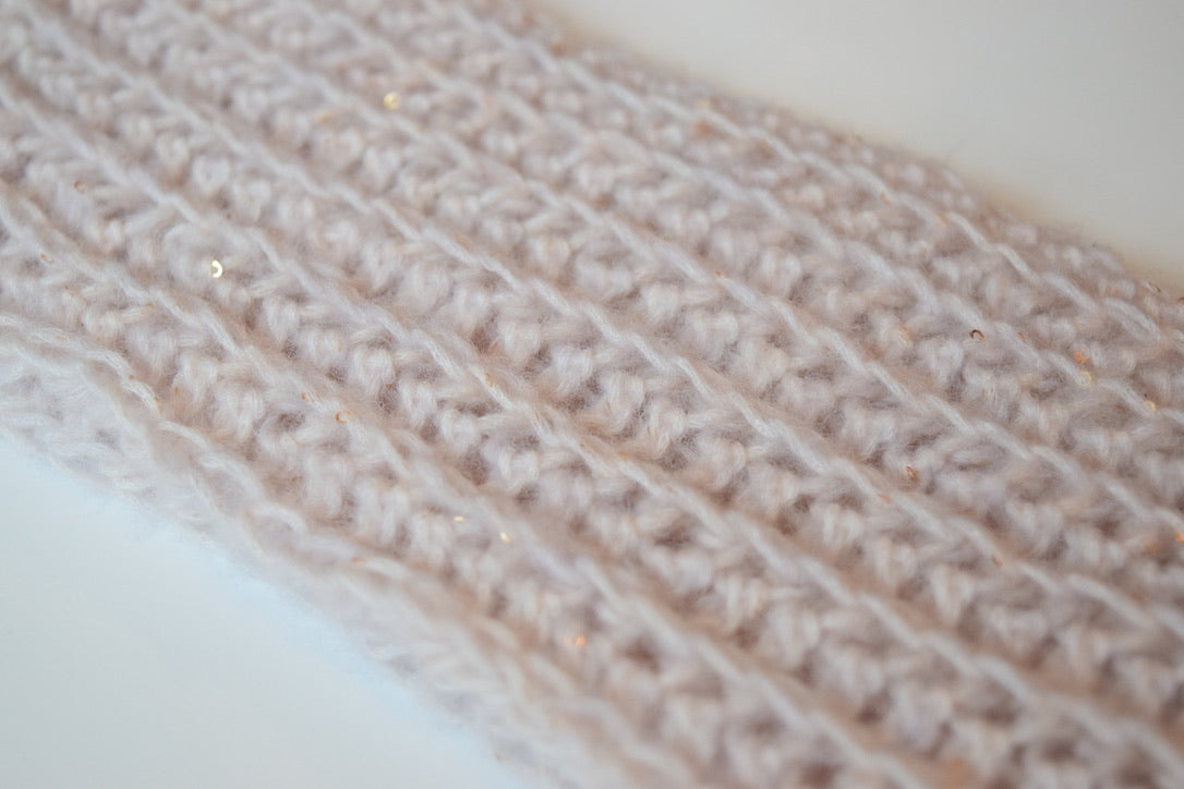 house of sunight signature scarf - sparkly edition (light pink)