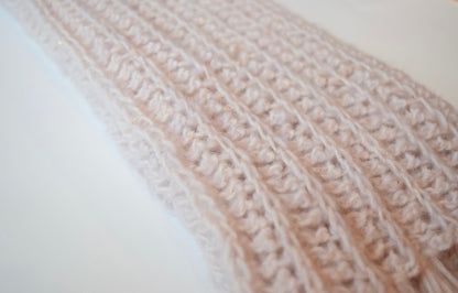 house of sunight signature scarf - sparkly edition (light pink)