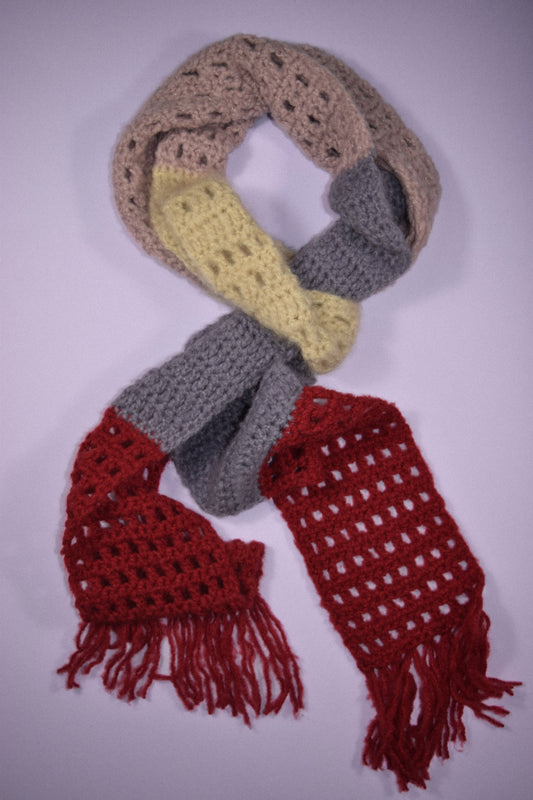 cashmere colour block scarf