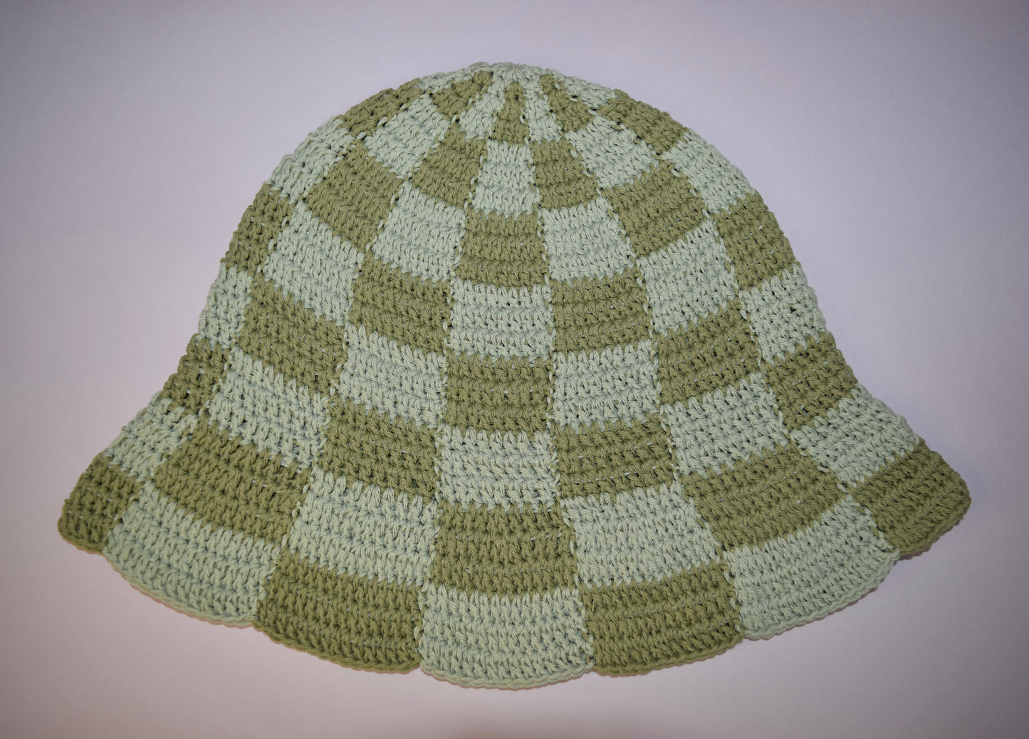 retro checkered bucket hat