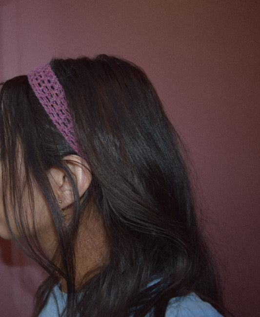 70s-inspired headband (berry pink)