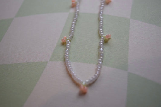 peach necklace