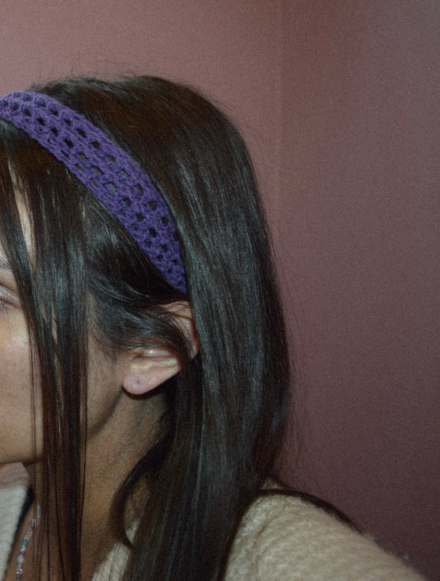 70s-inspired headband (purple)