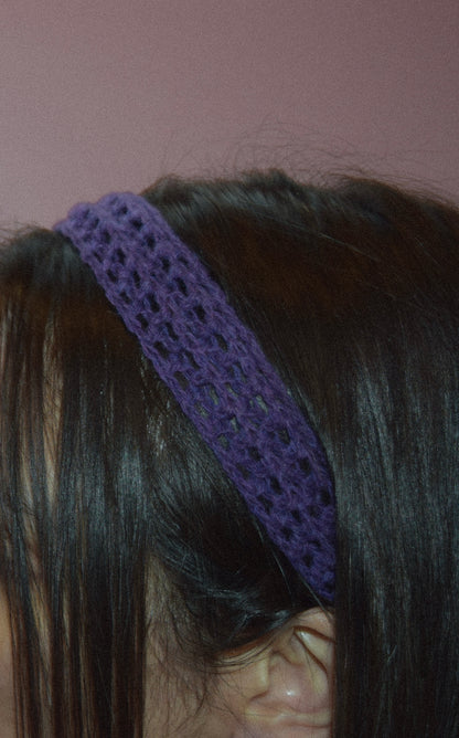 70s-inspired headband (purple)