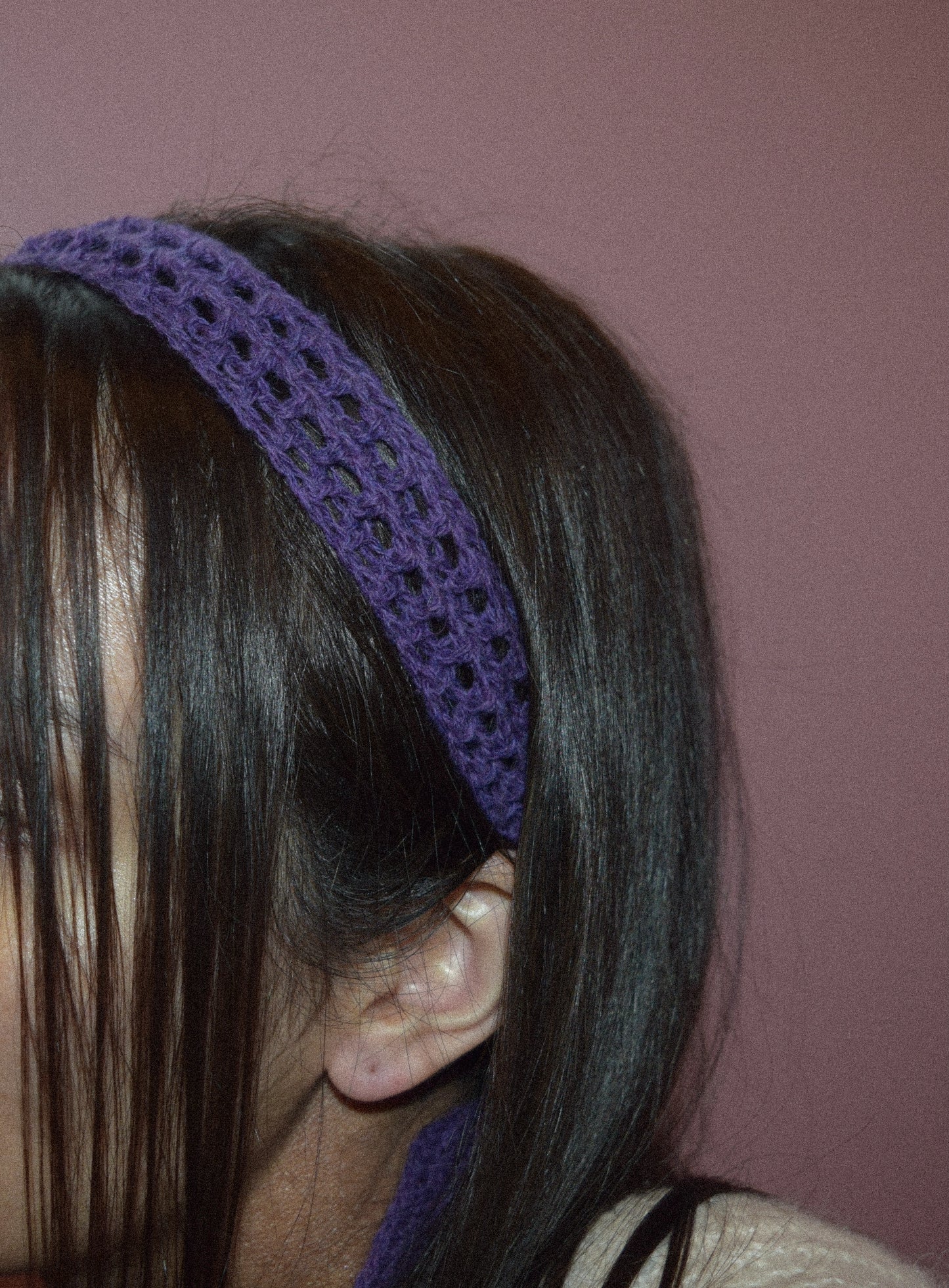 70s-inspired headband (purple)