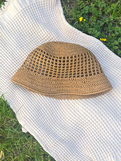 classic raffia bucket hat