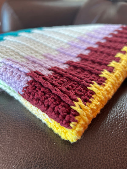 striped baby car seat blanket