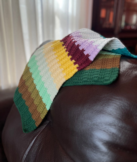 striped baby car seat blanket