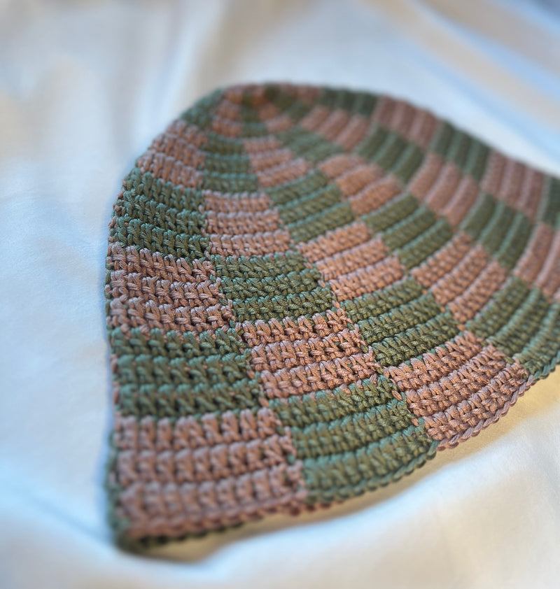 Boho Checkered Bucket Hat