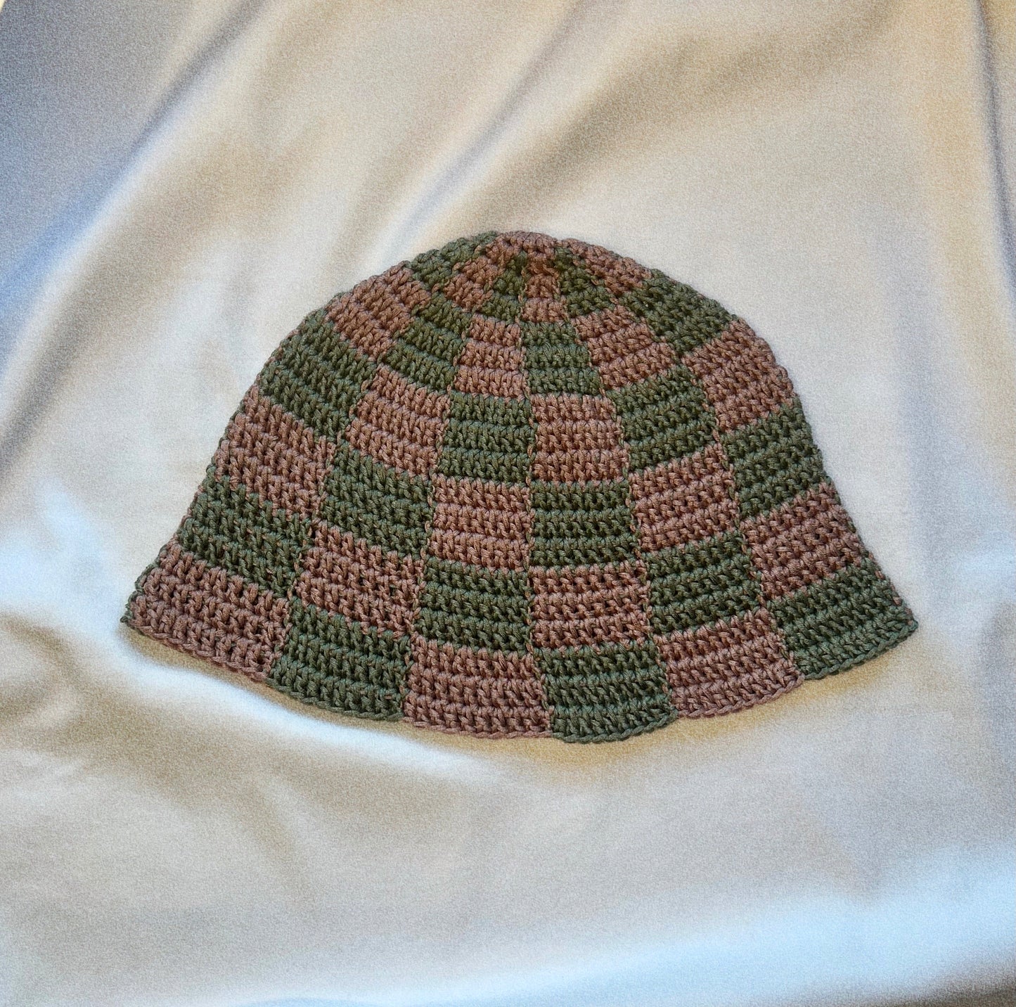 boho checkered bucket hat